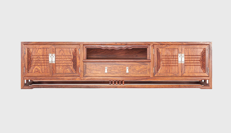 渝北刺猬紫檀电视柜低柜现代中式全实木电视柜客厅高低柜