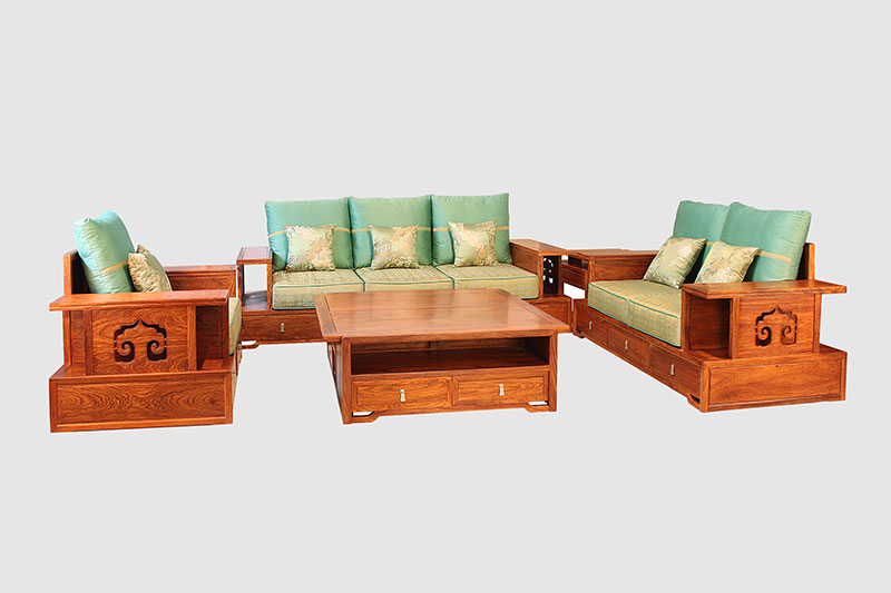 渝北中式实木沙发简直太美了